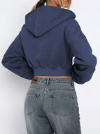Cropped Jacket Viscose Zip Up Long Sleeve Hooded Outwear 905c48a9-b235-4648-8d0e-dbb0797cef16-Max Trendsi