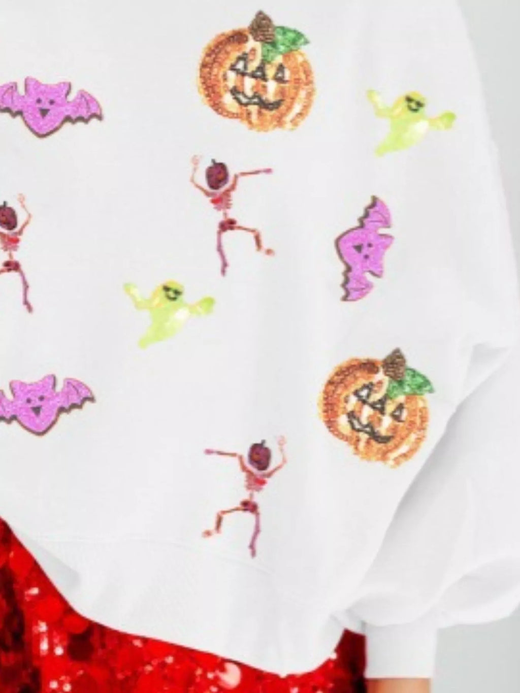 Halloween Women's Sweatshirt Sequin Round Neck Long Sleeve Pullover 907a903f-134e-4ee1-a8e5-e251e8f3156b-Max-Origin Trendsi