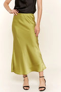 And The Why Satin Midi Skirt Greenish Basic Style GREENISH 907d5d88775b4dffa68f7801221a0a1c-Max-Origin Trendsi