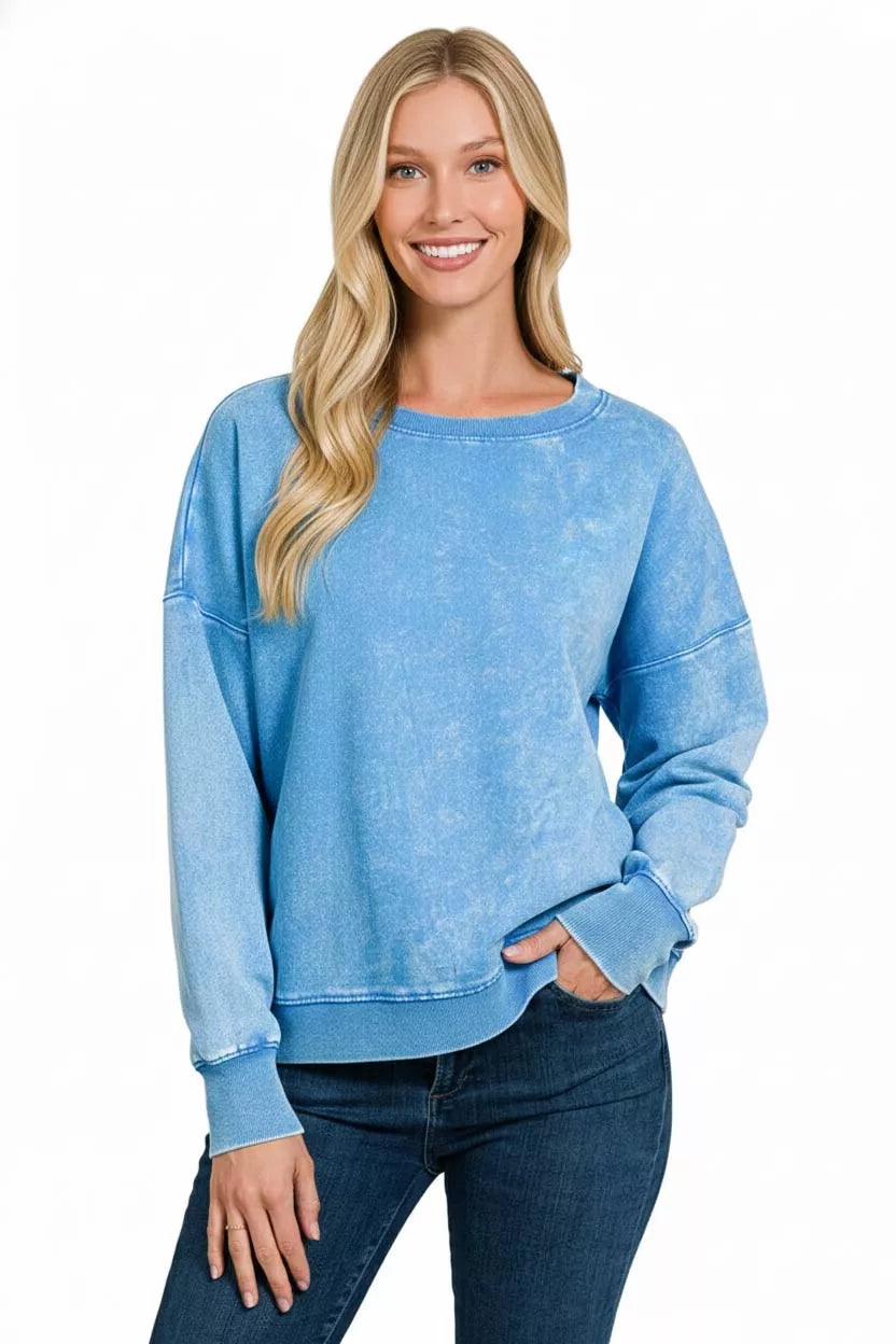 Zenana French Terry Acid Wash Boat Neck Sweatshirt 90fdbcc5-e0b5-477b-a52e-912ce5ec000d-Max-Origin Trendsi