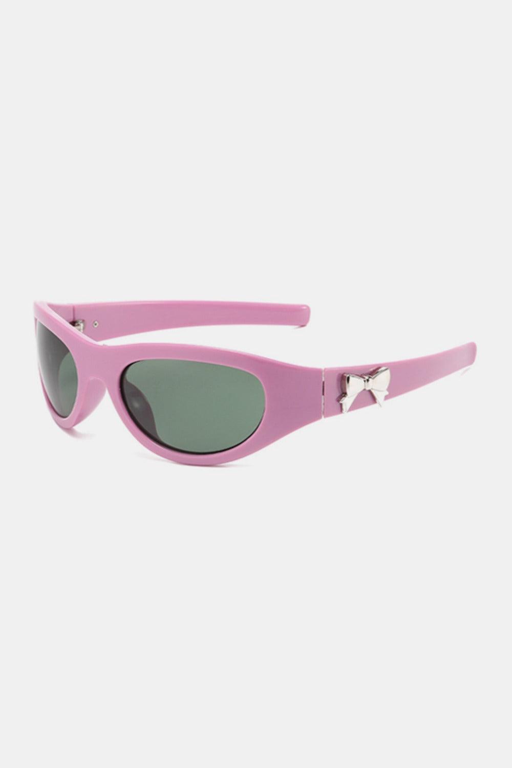 Cat-Eye Sunglasses Bow Polycarbonate Frame Eyewear Moonlit Mauve One Size