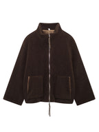 Turtleneck Plush Jacket Women Zip Up Long Sleeve Outer Double Pockets Coat 912094ee-f638-4d45-a63c-30b214bd86b4-Max Trendsi