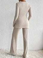 Women's Outfit Set Crisscross Surplice Top Long Sleeve and Pants Sets 9125c954-c2a5-4f51-8cb6-b0cef0792bcf-Max Trendsi