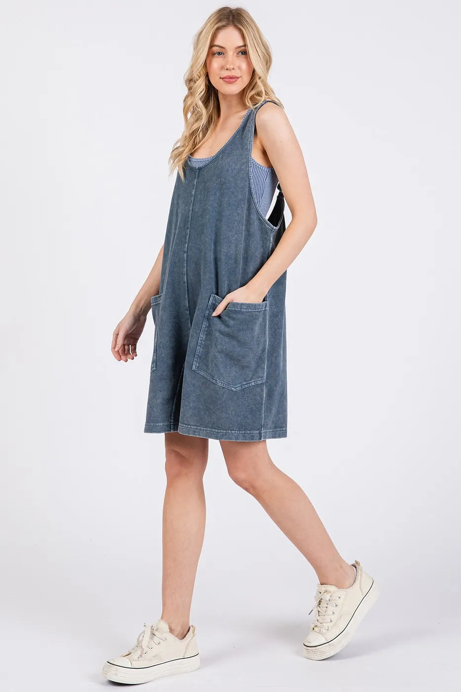 Mittoshop Romper Low Scoop Neck Tank Washed French Terry Jumpsuit 9145fc1fc2e04a22a233a0c47dfdb79e-Max-Origin Trendsi