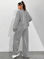 Womens Outfit Set Casual Solid Color Zipper Jacket and Wide Leg Pants 91999c0729454284b215094ed4927a60-Max-Origin Trendsi