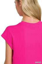 Zenana Activewear Set Hot Pink Brushed Dty Microfiber Top & Biker Shorts 91a768839567489ab65b6fb2291cb406-Max-Origin Trendsi