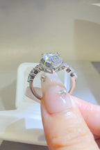 Silver Ring 2 Carat Moissanite Teardrop Stone 925 Sterling Jewelry with Box 91ba8d12-4924-4ec3-b1e2-895a18e6a485-Max Trendsi