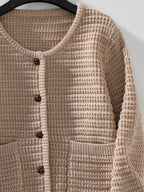 Cardigan Button Up Long Sleeve Knit Single Breasted Sweater 925a9a83-9bf1-4065-978a-32ff59d38ebf-Max Trendsi