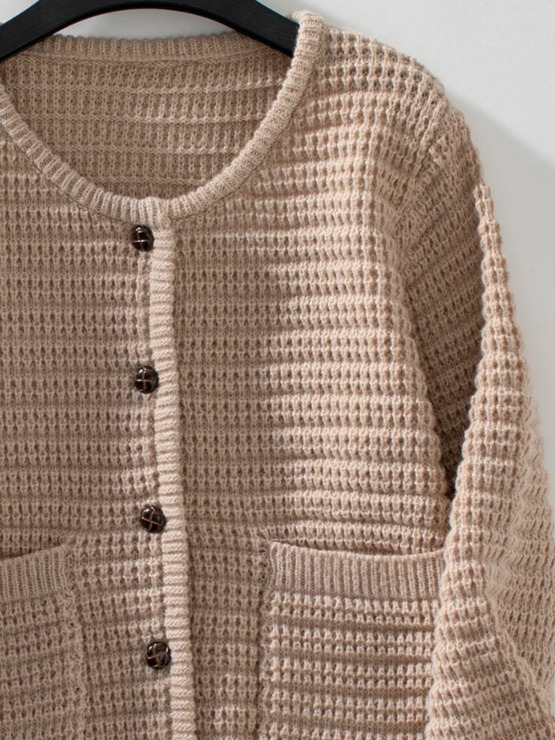 Cardigan Button Up Long Sleeve Knit Single Breasted Sweater 925a9a83-9bf1-4065-978a-32ff59d38ebf-Max Trendsi