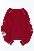 Sequin Santa Round Neck Long Sleeve Blouse 9267e5f1-7f8d-486c-ada3-f1dd24990402-Max Trendsi