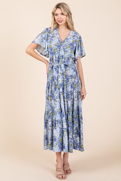 Mittoshop Floral Midi Dress Linen Blend Bow Tie Waist Flutter Sleeve Tiered 929e5c2b-f52e-4dcd-bb08-60d204fb89c0-Min Trendsi