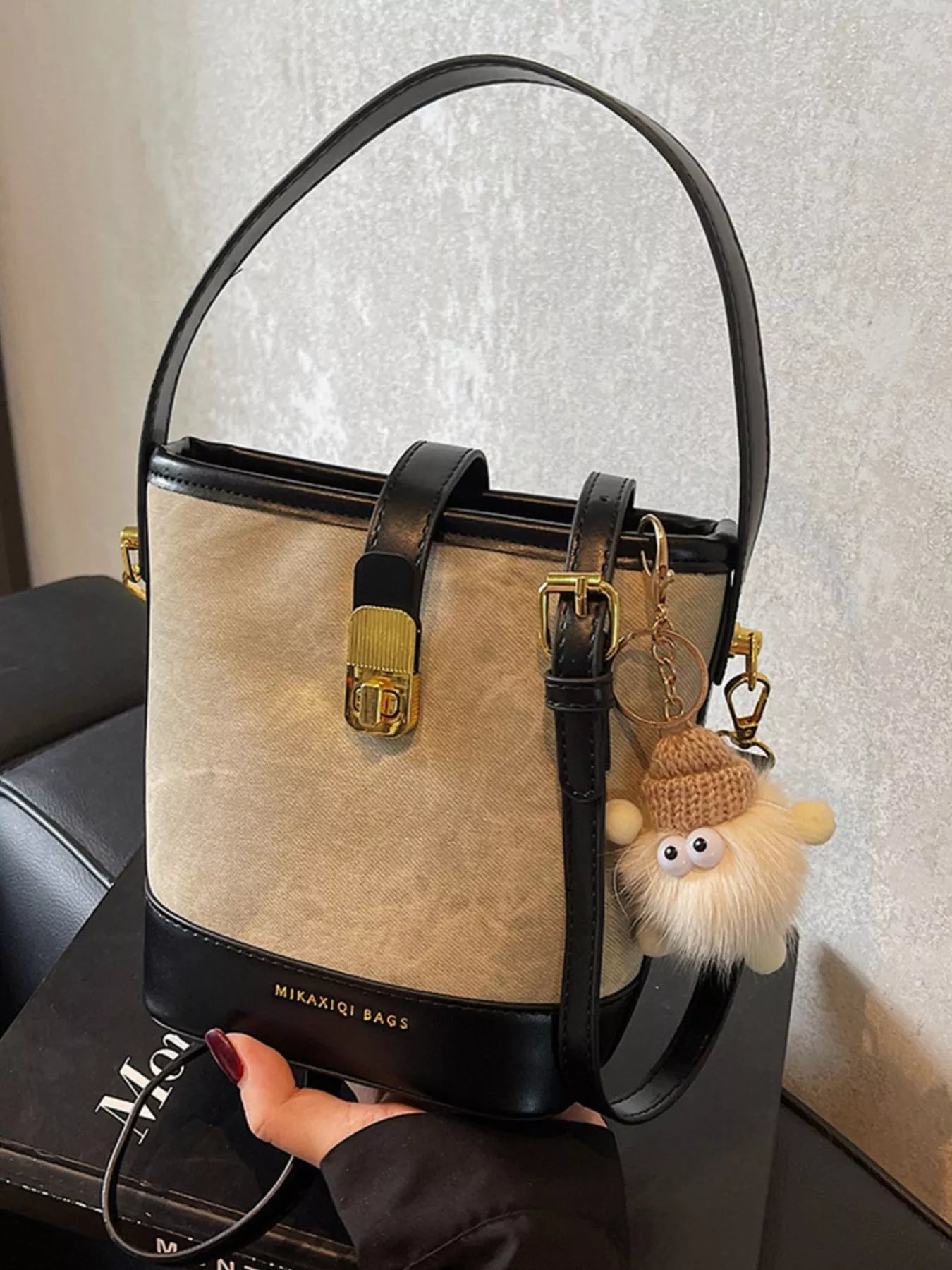 Womens Bucket Dark Brown Pu Leather Crossbody Bag 92a4f829-d5d7-4e49-a3cf-f1b13d4172c6-Max-Origin Trendsi