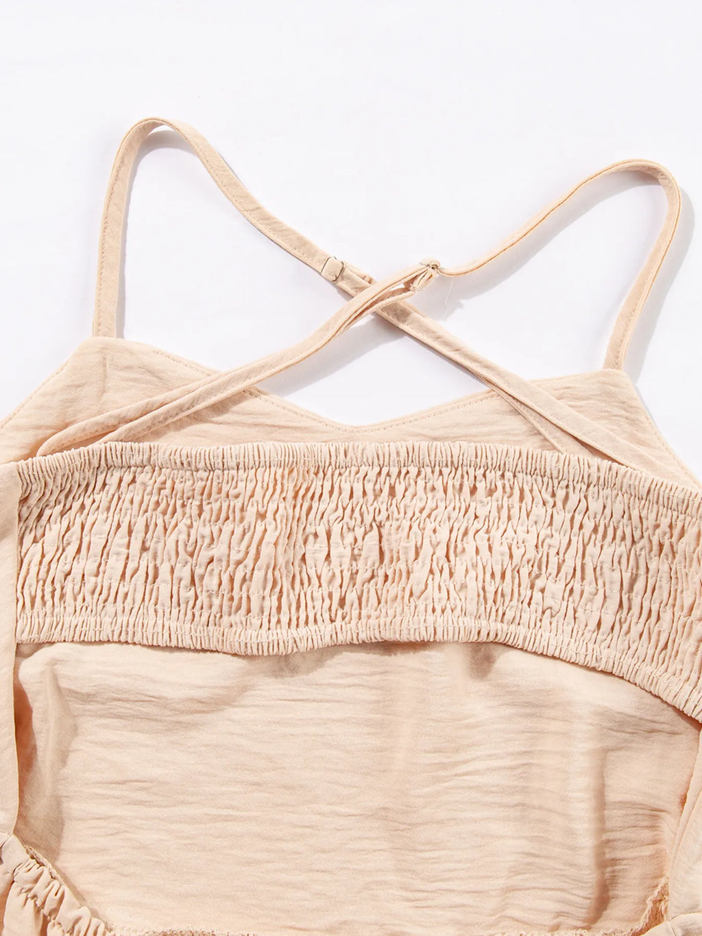 Maxi Dress Beige Crossover Backless Bodice Tiered Smocked 9324d8345a7f4ef5baed86eb69b23526-Max-Origin Trendsi