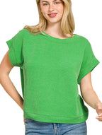 Zenana Raised Ribbed Cap Sleeve Top