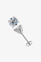 Stud Earrings Silver 1 Carat Moissanite 4-Prong 925 Sterling Gold Silver 9377df13c1b84179af8377258e0f0b3f-Min Trendsi