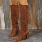 Point Toe Block Heels Boots 93a02e3e63244ce68e2d76ed7a502659-Max-Origin Trendsi