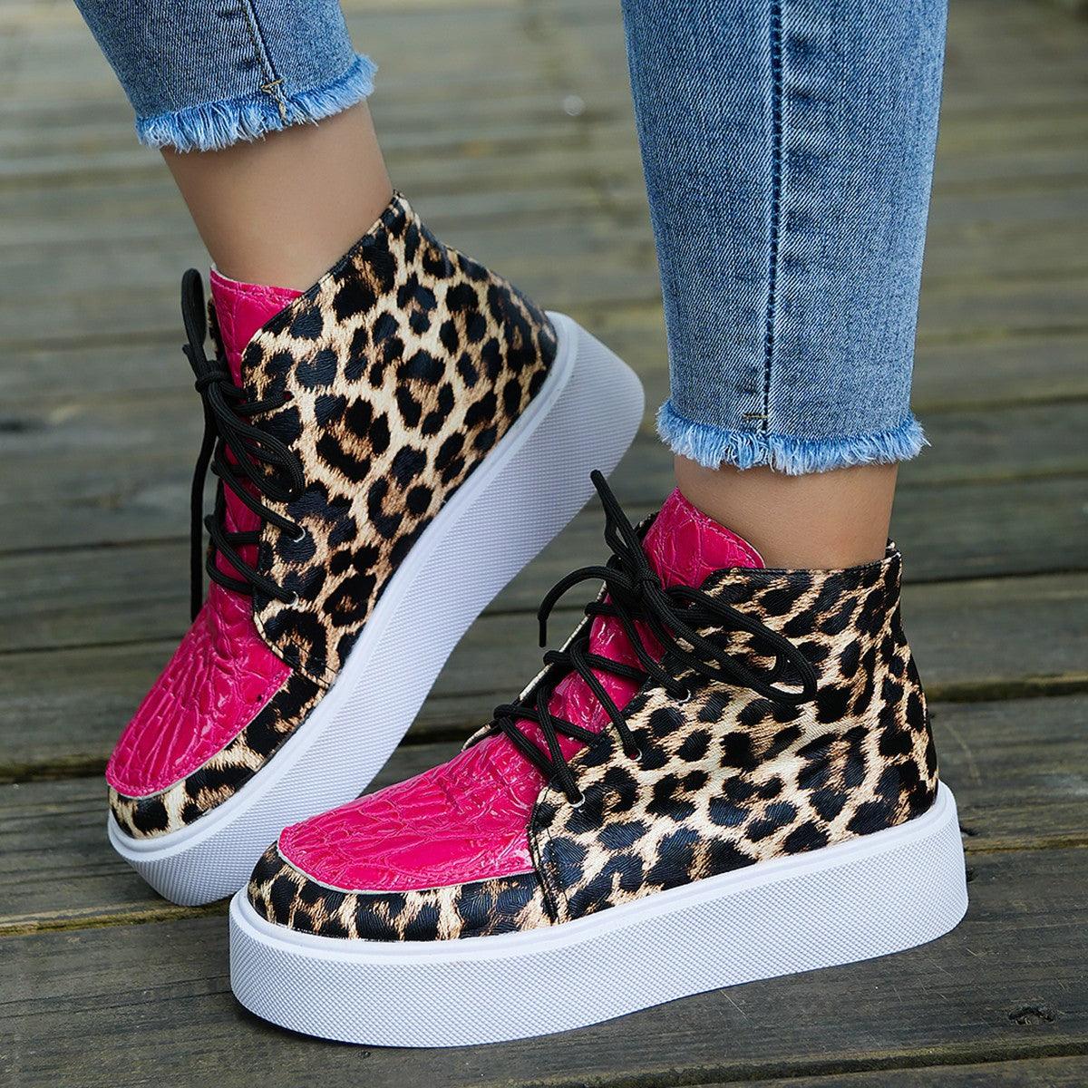 Leopard Platform Sneakers PU Leather Shoes 93a3b09b-decd-4adb-94c9-ca97e97ec22b-Max Trendsi