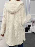 Women's Faux Fur Teddy Coat Hooded Cream with Button Front Thick Outwear 93cb54e137e84242a17d2389a7415659-Max-Origin Trendsi