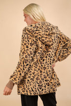 VERY J Fuzzy Leopard Jacket Long Sleeve Hooded Cotton Blend Outwear 94247c45-99e0-466b-a17f-088a14284e85-Max Trendsi