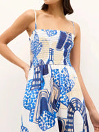 Cami Midi Dress Sky Blue Printed Square Neck Smocked Ruffle Hem 9435fd0f-557e-44b9-a9aa-8c56d0e8b91d-Max-Origin Trendsi