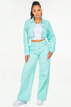 American Bazi High Waist Distressed Wide Leg Jeans Mint Blue Denim Pants 9460b1b4-792f-4829-8a3a-04fbf5efb2b6-Min Trendsi