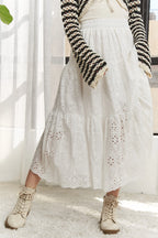 ADORA Midi Skirt White Chrochet Eyelet Elastic Waistband Tiered 94ee30b7-cae2-41a2-b8bd-e81c7e6f2e1c-Max-Origin Trendsi
