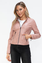 Snobbish Faux Leather Women Jacket Mauve Zip Up Drawstring Hooded 951015a8-c652-4c69-90e1-52defc72abdd-Max_d5db0abe-1895-4b45-89c3-be2023da5daa Trendsi