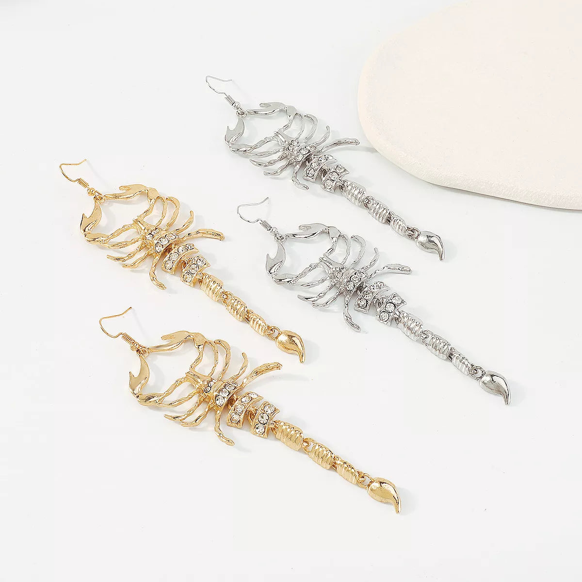 Scorpion Dangle Earrings 18K Gold-Plated Rhinestone Jewelry 951a6087-4acb-4457-ab7b-af2a5b4a4b3c-Max-Origin Trendsi