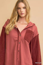Umgee Womens Shacket Red Washed French Terry Top 954a38cf-1c16-4700-b479-ea2d007caaa6-Max-Origin Trendsi