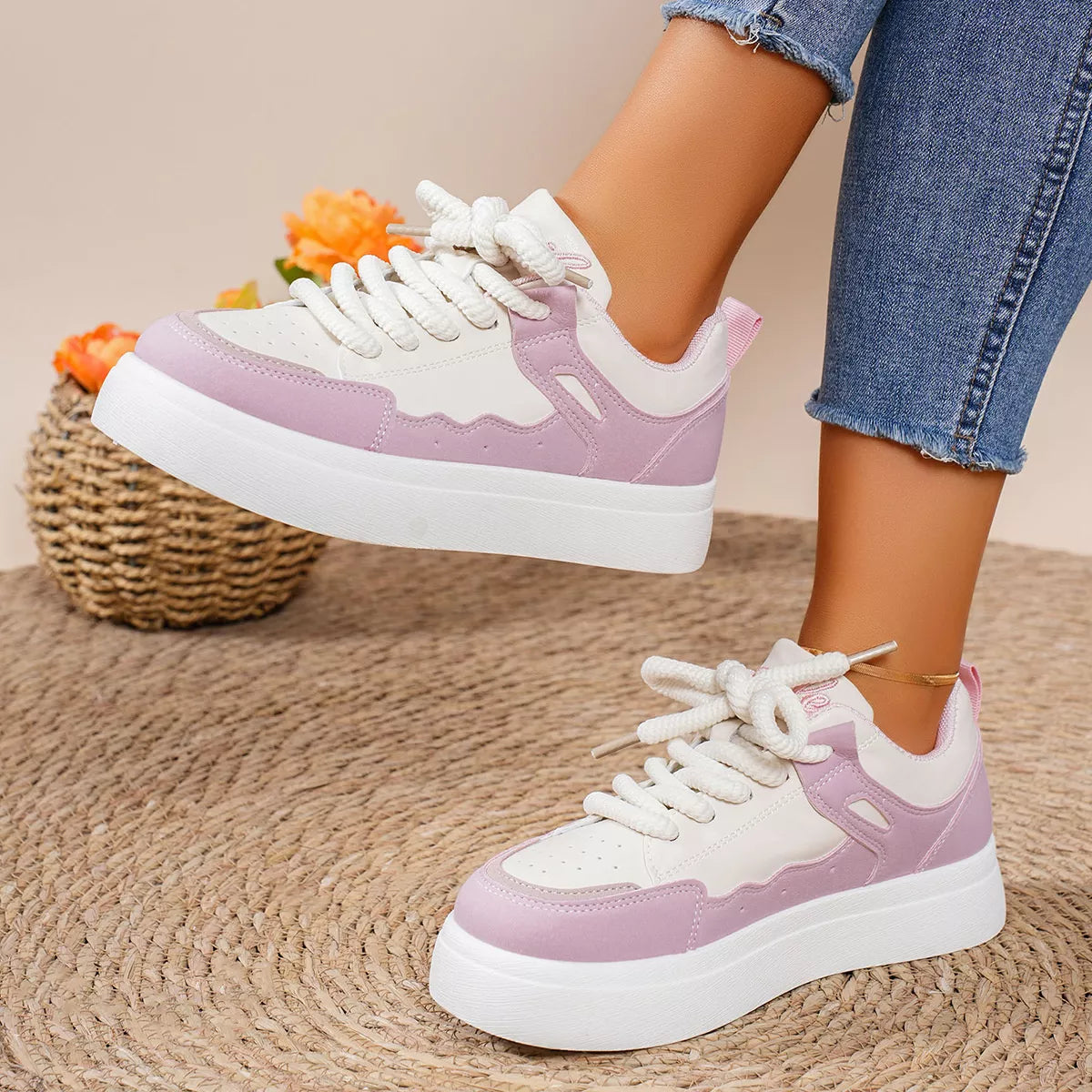 Women's Sneakers Round Toe Platform Mid Heels Casual Shoes 955571d26c974ab39887077cf0334719-Max-Origin Trendsi