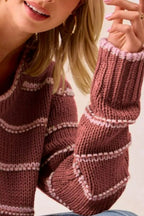 BiBi Womens Sweater Oversized Striped Long Sleeve Knit Pullover 958e784b-fabb-4a88-b68c-35d4cc1c086f-Max-Origin Trendsi