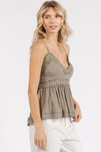 Mittoshop V-Neck Cami Crisscross Back Lace Detail Mocha 95cf0c54-e21b-4a4a-897d-b59754628841-Min Trendsi