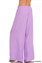 Zenana Woven Airflow Twisted Top & Wide Leg Pants Set