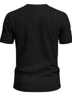 Men's T-Shirt Textured Notched Short Sleeve Pocketed Summer Top 96997c69551c44af9debebf65cc9809c-Max-Origin Trendsi
