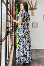 Mittoshop Top and Skirt Set Tropical Print Black Ruffled Maxi Floral 96f2a984145e4a9db755525c84dcbdd9-Max-Origin Trendsi