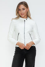 Snobbish Faux Leather Women White Zip Pockets Hooded Basic Jacket 97365ff8-290b-46c4-a9fe-f6c08d024f9d-Max_7700fe15-bd1a-4ca6-b7f3-c9f7a4315664 Trendsi