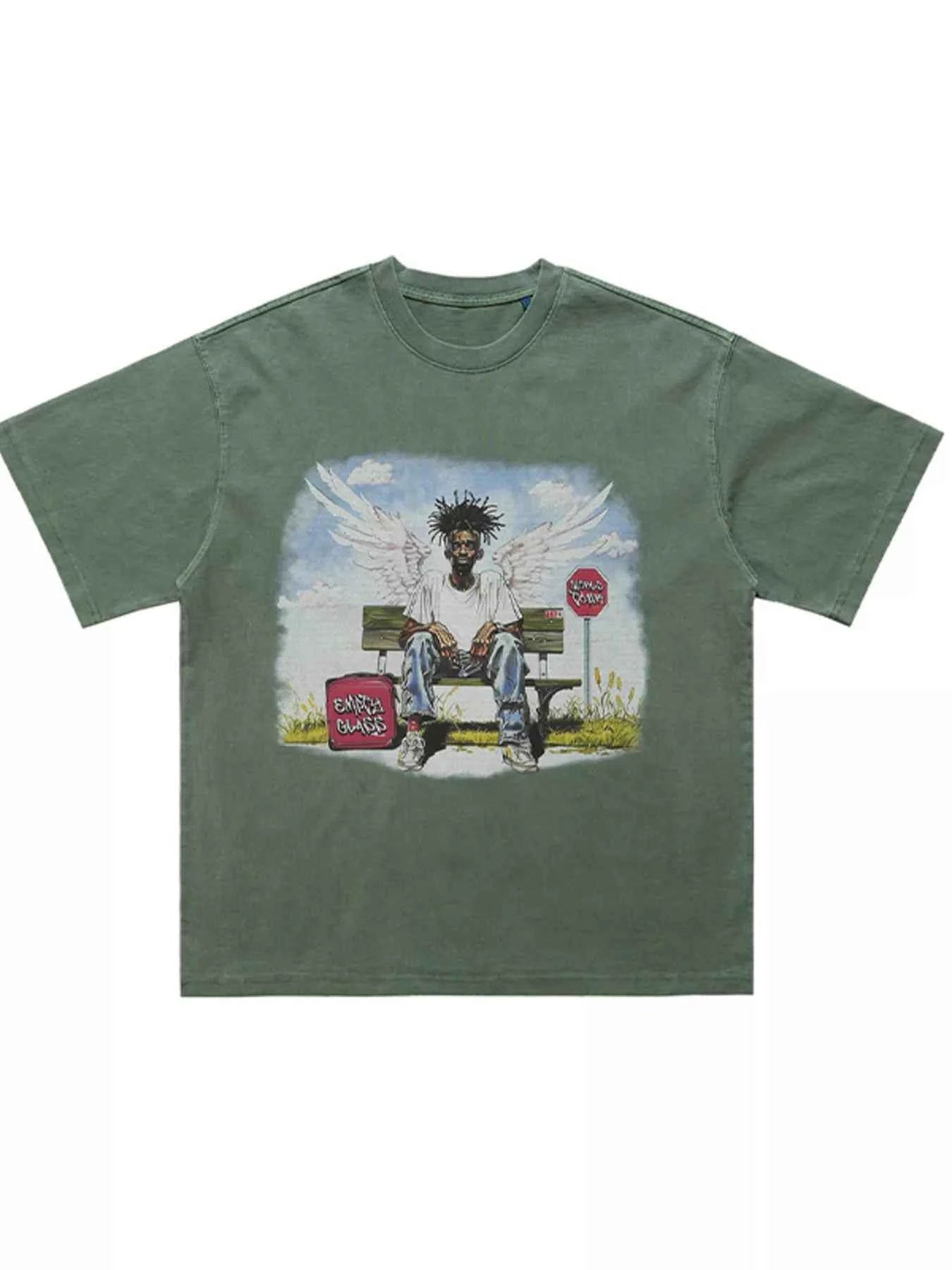 Men's Graphic Oversized Washed T-Shirt