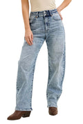 Judy Blue Full-Length High-Waist Marlow Arc Leg Jeans with Double Waistband in Plus Sizes