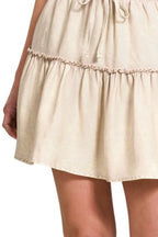 Zenana Mini Skirts Tencel Washed Tiered Ruffled Sand Beige 978d2900-d739-4b58-a82b-29149bb4df64-Max-Origin Trendsi