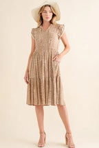 And The Why Dress Boho Printed Tiered Ruffled Taupe Short Sleeve 97ac378b804943a5bd4d1ff87c98f2b4-Max-Origin Trendsi