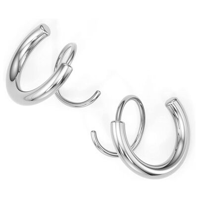 Spiral Earrings Stainless Steel 18K Gold-Plated Gold Silver Elegant Jewelry Silver One Size 97c4793d-257e-4586-9e3c-dc08a6997ad9-Min Trendsi