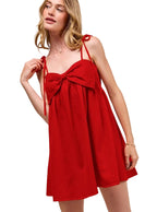 SO ME Ribbon Sleeveless Game Day Cheer Up Mini Dress