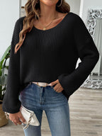 Sweater Oversized Round Neck Long Sleeve Knitwear 98262751-7043-434e-9e01-8b38cdc41cc4-Max Trendsi