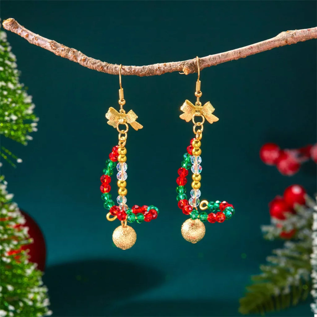 Christmas dangle Earrings 18K Gold-Plated Bead Bow 983eba88-29e4-49f8-b887-c466688f6303-Max-Origin Trendsi