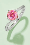 1 Carat Moissanite Silver Solitaire Ring Murray 925 Sterling Silver Platinum-plated Hot Pink 98595bccfbd64101bff27d20e61f6be7-Max Trendsi