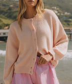 Women Knit Cardigans Soft Solid Button Down Long Sleeve Casual Sweaters Watermelon pink 98ad9f6e-1bba-4bc3-adbd-0e795325c818-Max Trendsi