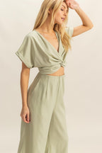 HYFVE Outfit Set Twisted Front Top & Wide Leg Pants Set 991080dd-bbac-4a5f-b685-08c0bb074580-Max Trendsi