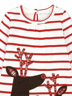 Christmas Girl's Dress Striped Reindeer Children's A -Line Long Sleeve 991206ff-d488-47d0-8289-f9fdf15d4cc7-Max-Origin Trendsi