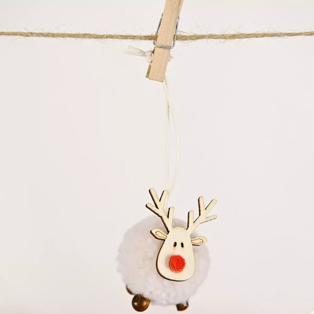 Christmas Ornament Reindeer Decorative Wooden Felt Toy For Tree White One Size 9920c3cf-ae64-418b-b560-92a01c2eff80-Max-Origin Trendsi