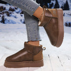 Women's Ankle Boots Pu Leather Faux-Fur Platform Flats 9941b31716704d5a9aed5b2e7ed3ce7d-Max-Origin Trendsi